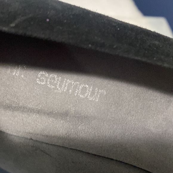 Black suede Seymour pumps with 3” heel .   Great condition. - Picture 2 of 5